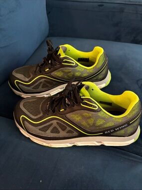 Red Wing Men's Athletic Sneakers — Black with Neon Yellow Accents
